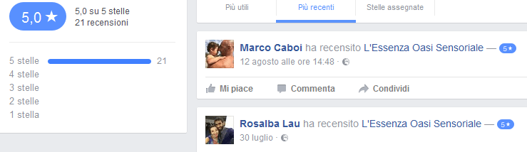 recensioni pagina facebook